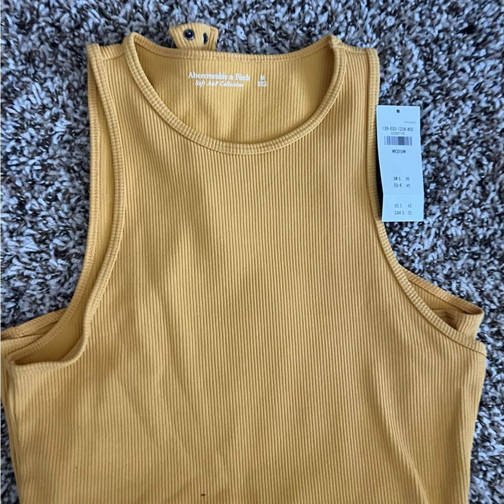 Abercrombie & Fitch Women's Yellow Tank Top
